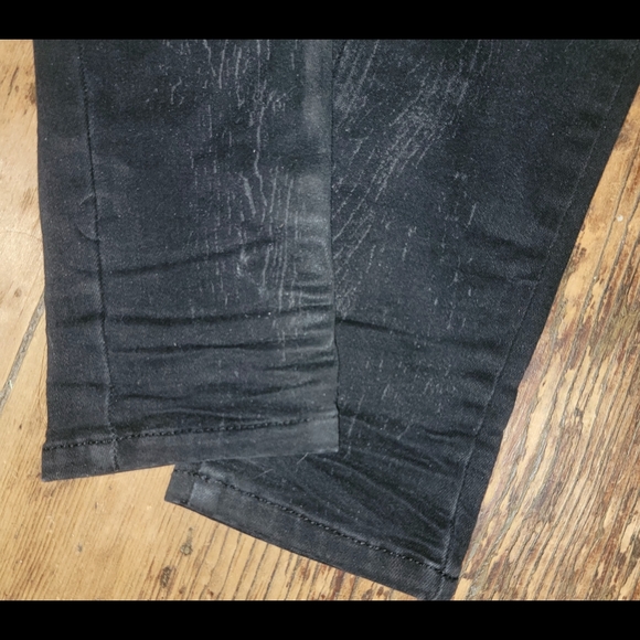 Diesel jeans SLANDY black creased Crinkled Coated scratched look skinny 096DE - Picture 12 of 16